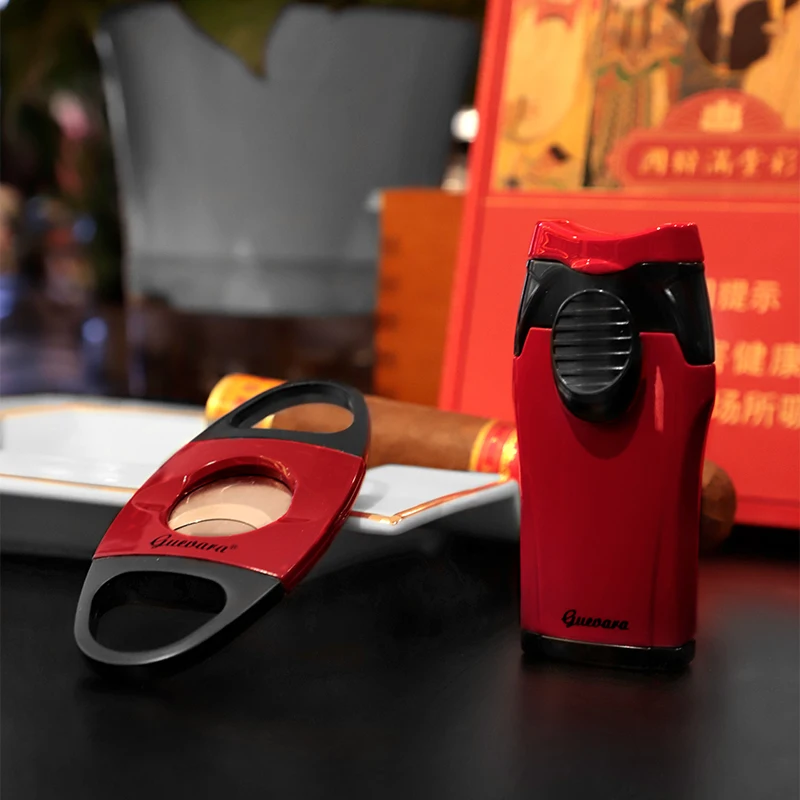 Cigar Accessories Luxury Cigar Cutter And Lighter Set
