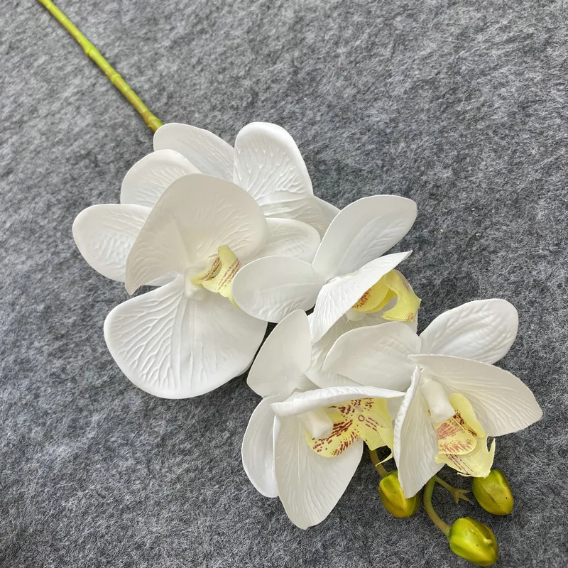 Mini potted artificial flower interior decoration 3D printed 5 phalaenopsis orchids
