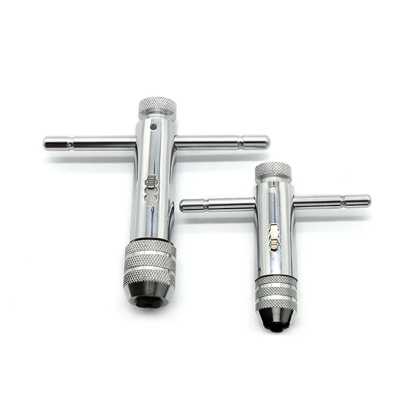 GSR NO.1 - NO.2  Adjustable Ratchet Tap T-Handle Wrench Hand Tap holder with Level Vial Threading Tool for Tap Range M3-12