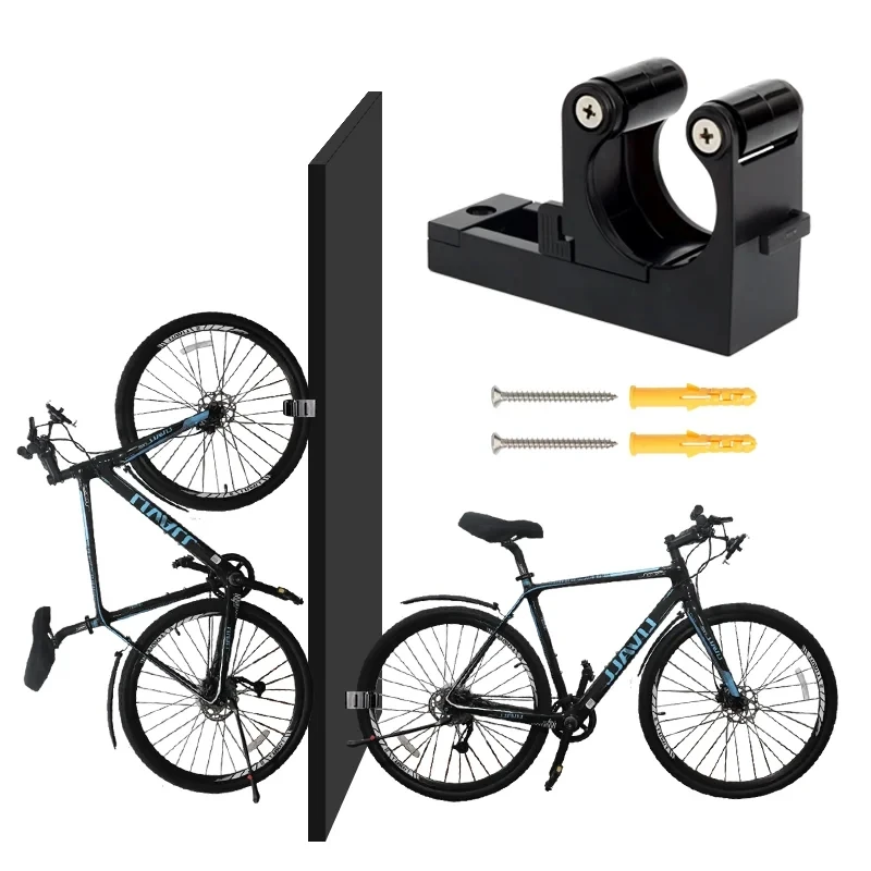 Riderace Bicycle Buckle Holder Adjustable MTB Bike Parking Rack Repair Stand Wall Mount Vertical Bracket For 33-66Mm Tire Width