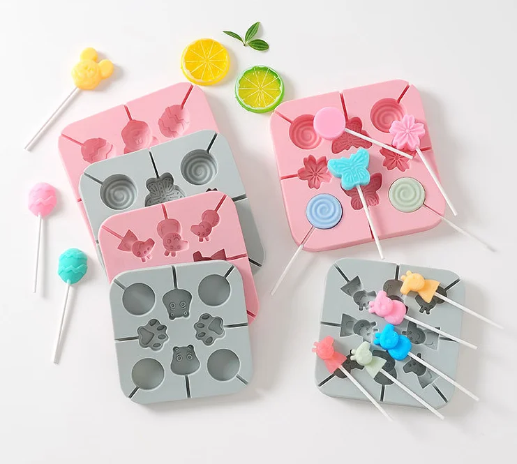 Силиконовая форма для леденцов в форме сердца с 8 картриджами, форма для конфет и шоколада на День святого Валентина