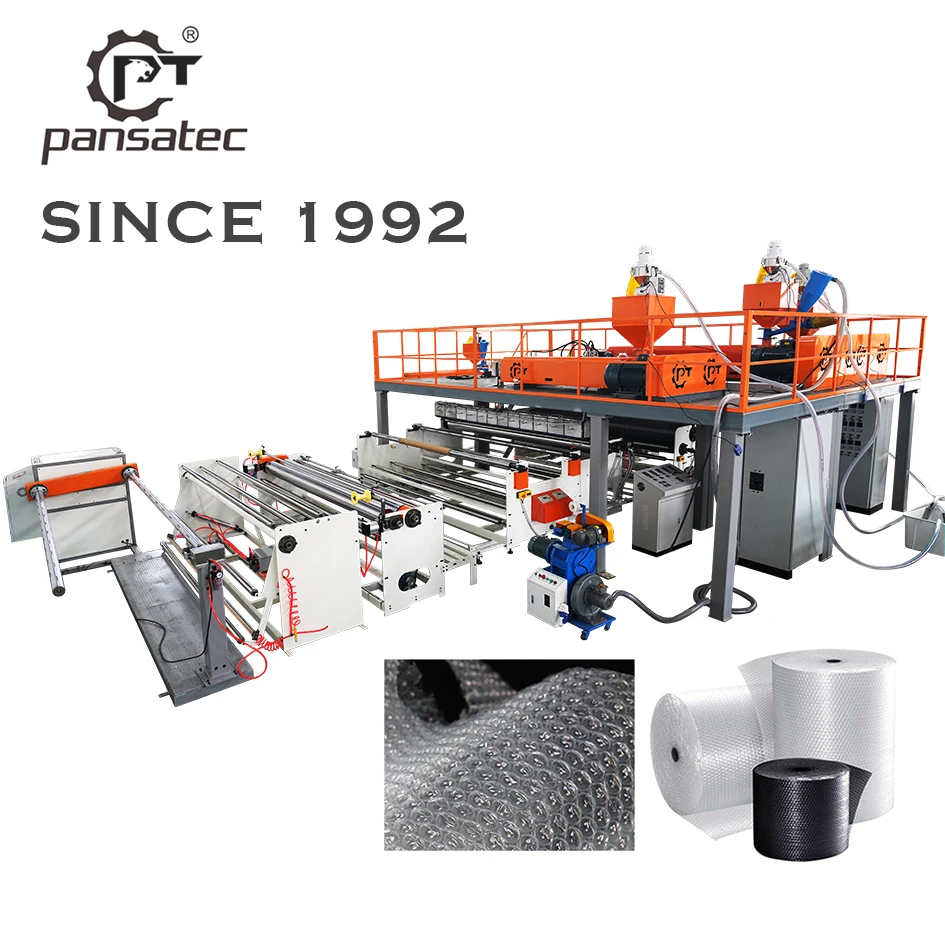 Pansatec two Layers Plastic Air Bubble Film Roll extrusion Machine