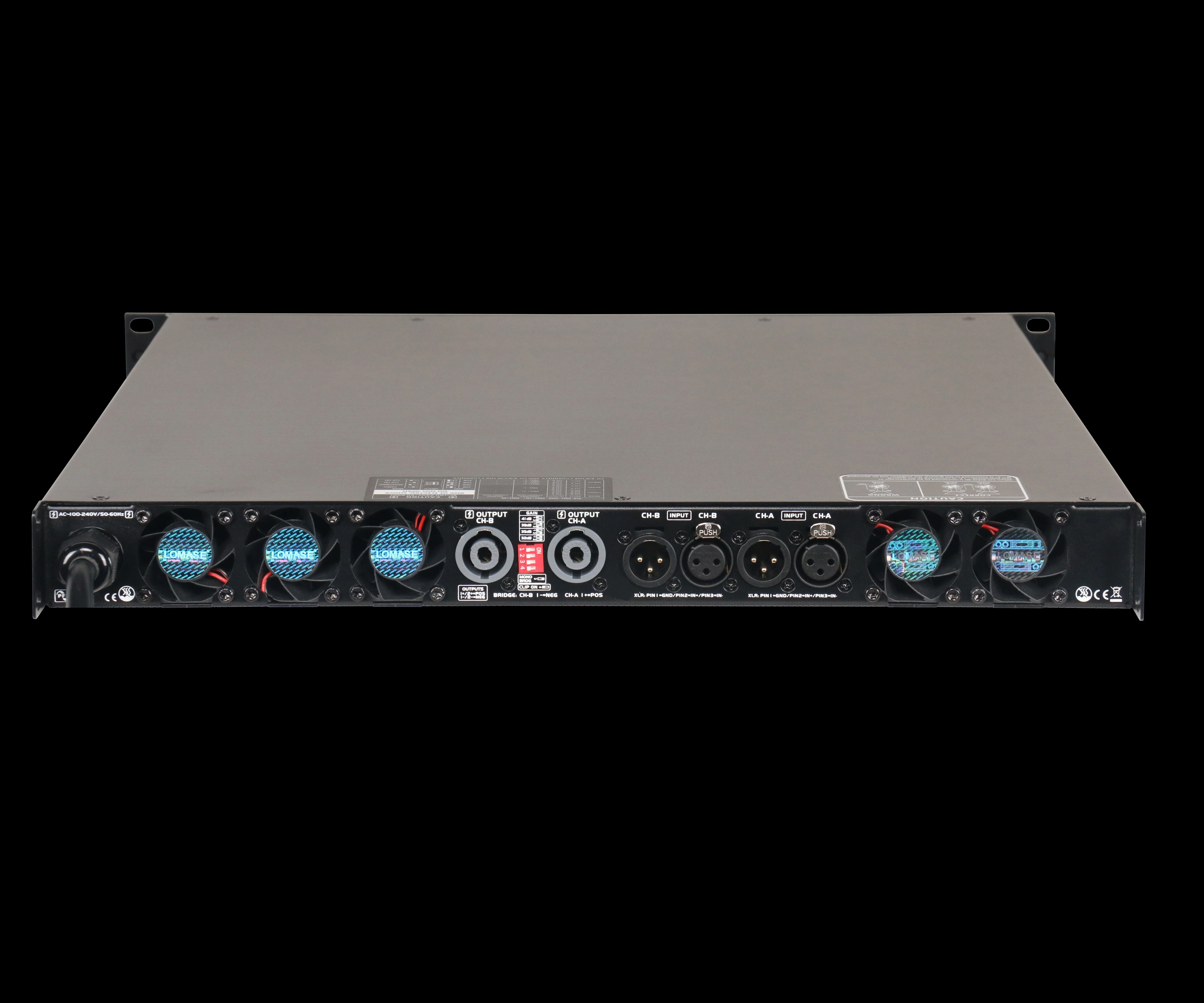 High quality 1U digital power amplifier 4500w with pfc function, high power
