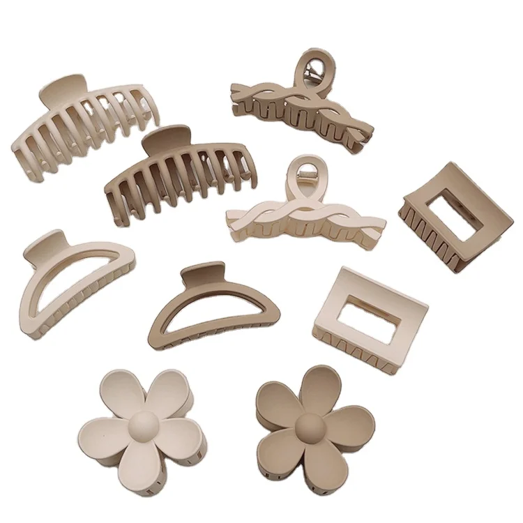 Hot sale cheap fashion simple flower hair claws clips women back head shark clip banana hair clip