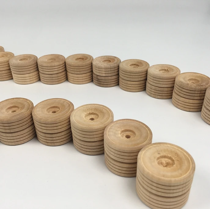 Solid wood wheels DIY handmade materials for children puzzle toys wooden wheels  wooden wheel model accessories