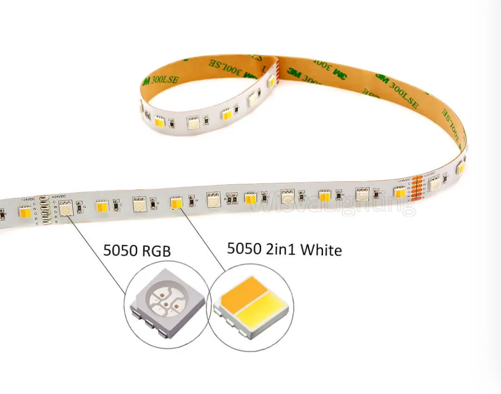 Wifi control smart 24V 5050 RGBCCT LED Light Strips Music Sync Smart Led Strip For Theme Park