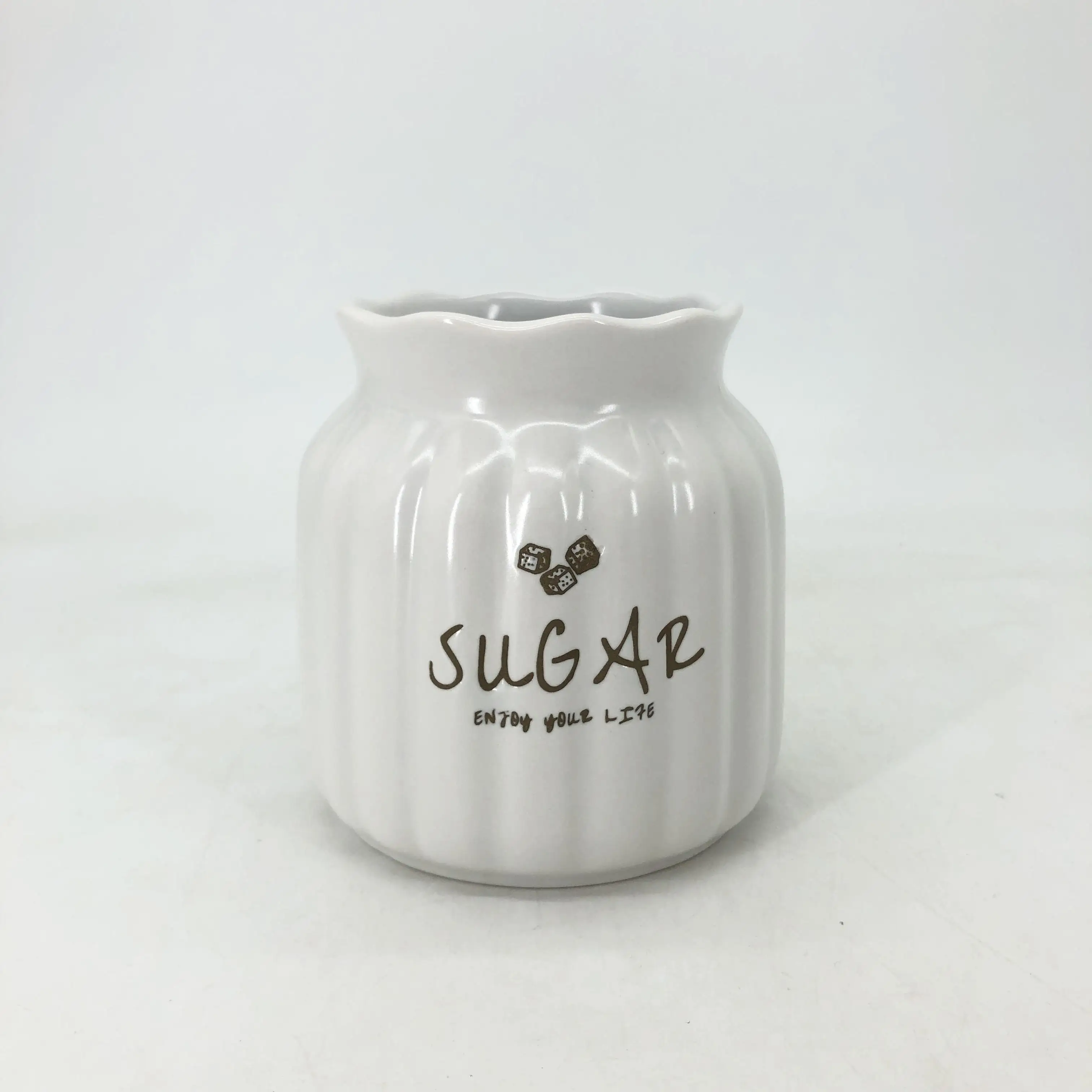 Custom Logo Ceramic Kitchen Cookie Candy Storage Container Porcelain Coffee Tea Sugar Food Storage Jar With Lid