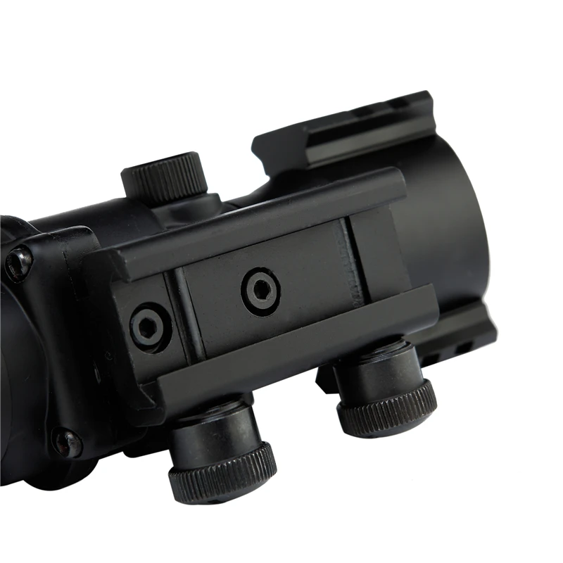 Tactical 4x32 Prism fiber optic sights Red Green Blue Triple Illuminated  Hunting   Optical Sight Scope
