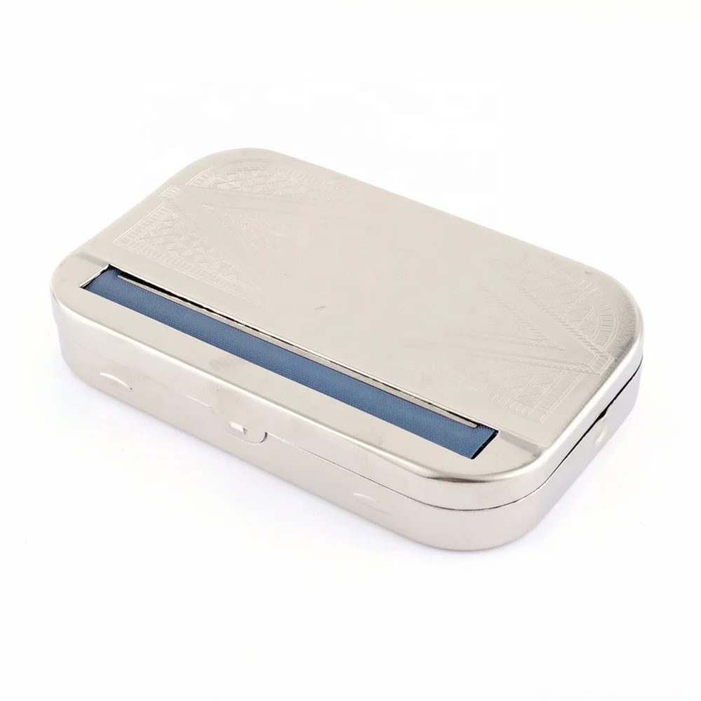 Customization product manual convenient easy operate metal smoke tobacco case blunt roller weed box cigarette rolling machine