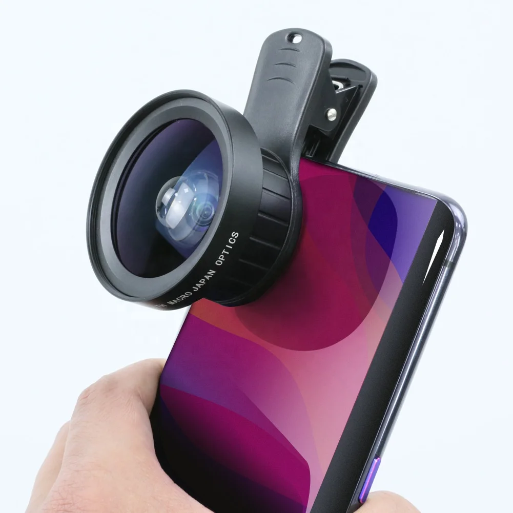  140 Degree 0.45X Super Wide Angle 15X Macro Closeup Shot 2 in 1 Lens Kit Mobile Phone Camera for