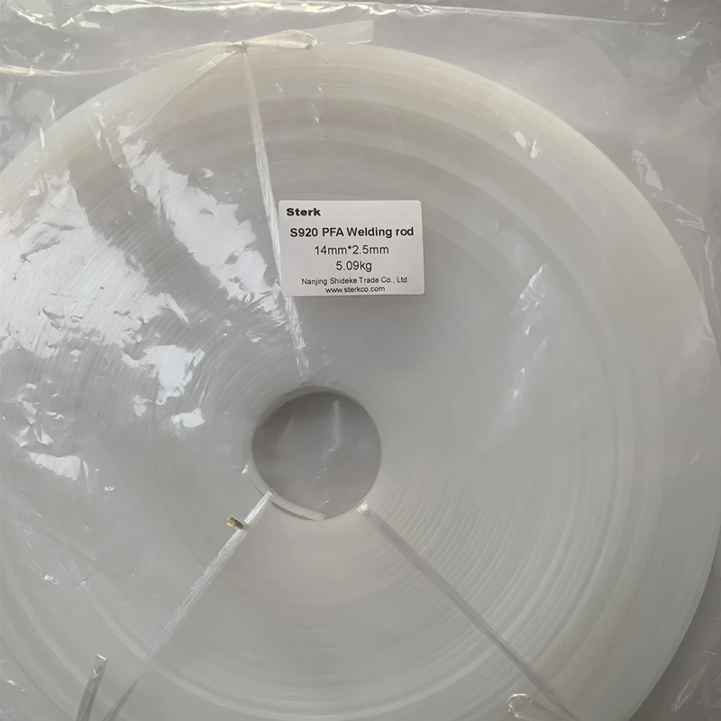 Перфторированный сополимер присадочный пруток из пластика, тонкая пластина, Sterk S920 ширина * толщина 14*2,5 мм, продается в килограммах