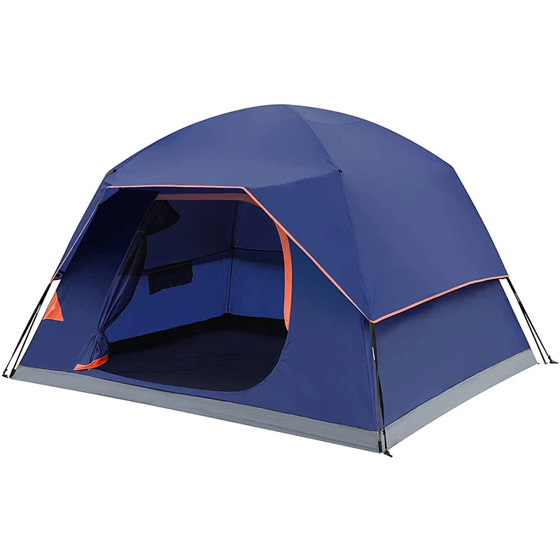 Custom Automatic Pop Up Hexagon Tent Easy To Assemble Design Outdoor 3-4 Person Family Party Tent For Backpack