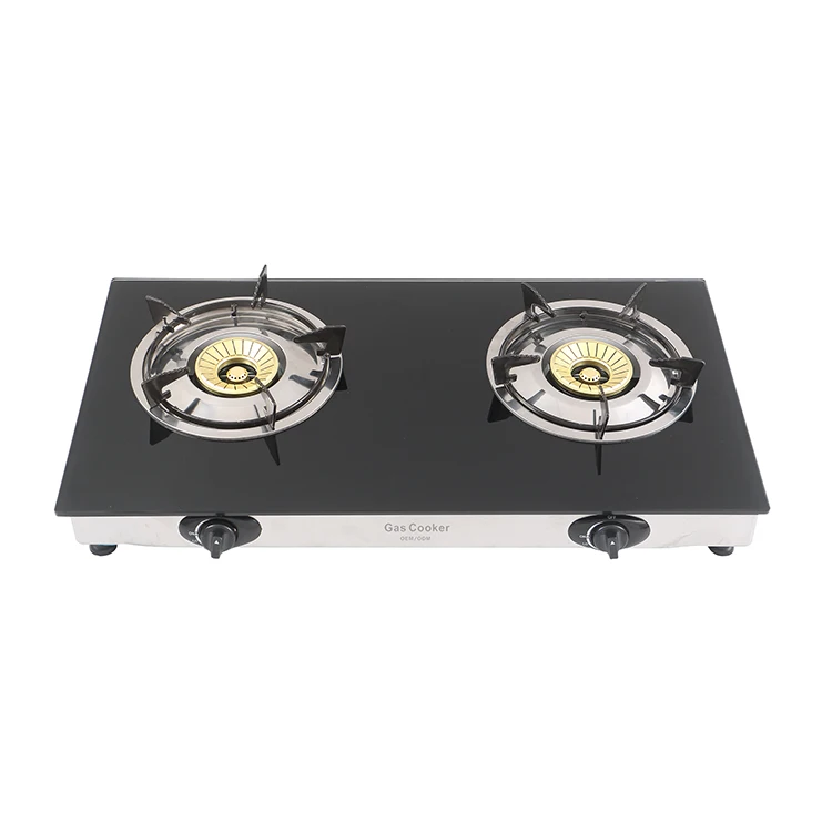 Новое поступление автоматическая умная разумная цена печь сверхмощная плита Промышленная 2 горелка настольная газовая плита для кухни