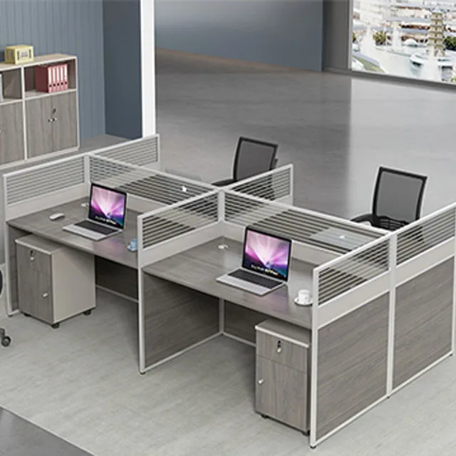 6 Seater Office Desk Workstation Cubicles L Type Workstation Work Station Desk Office Work Station