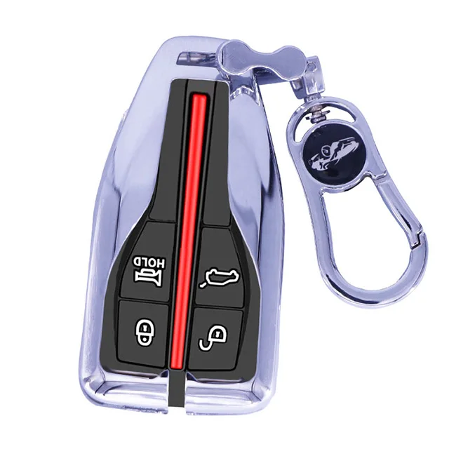 Custom design Practical zinc alloy car key case shell for HongQi series car metal smart remote key case cover