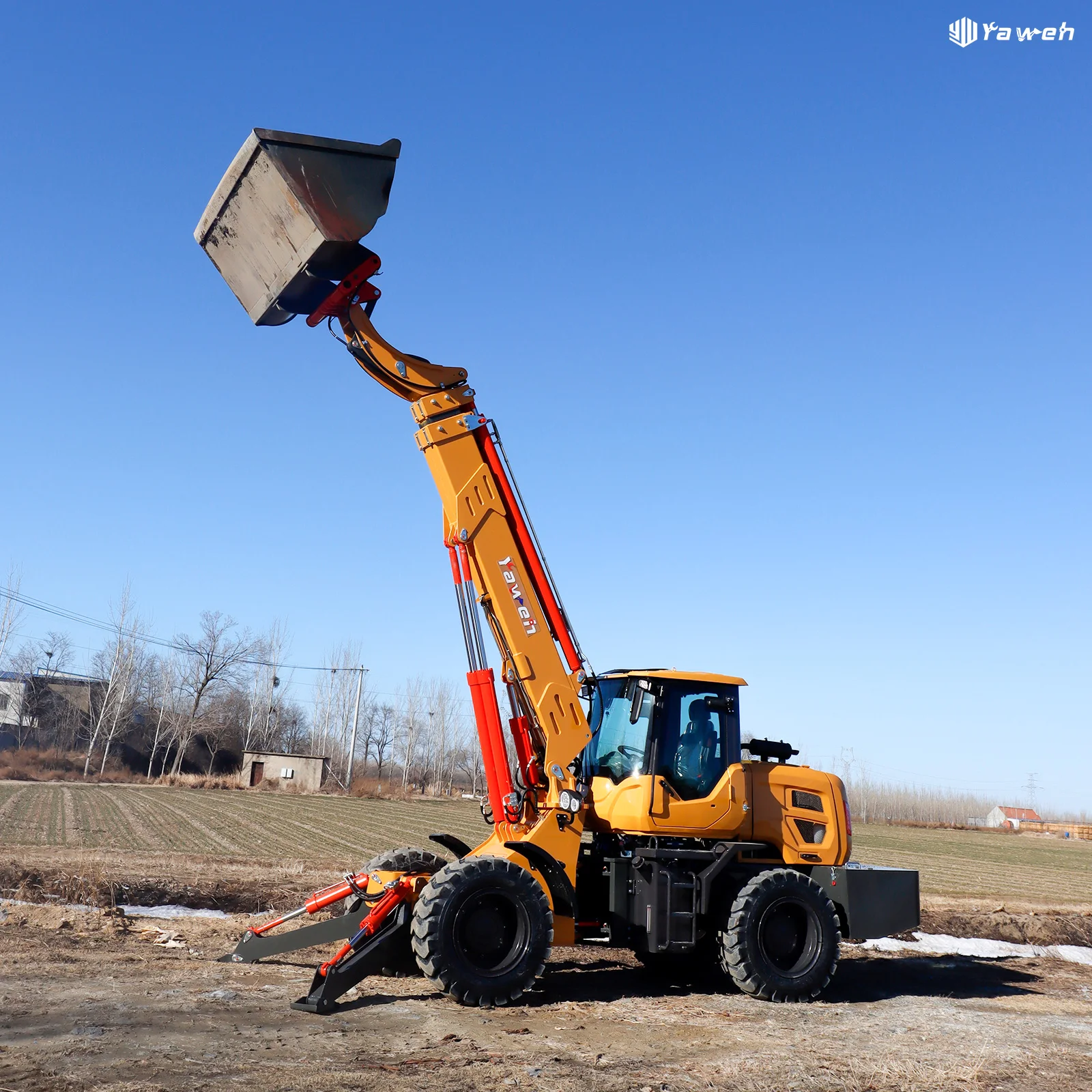YW T3500 4*4 Telescopic Boom Loader Rotating 2.5-4 Ton Lifting Capacity 7m-11m Telescopic Loader Forklift