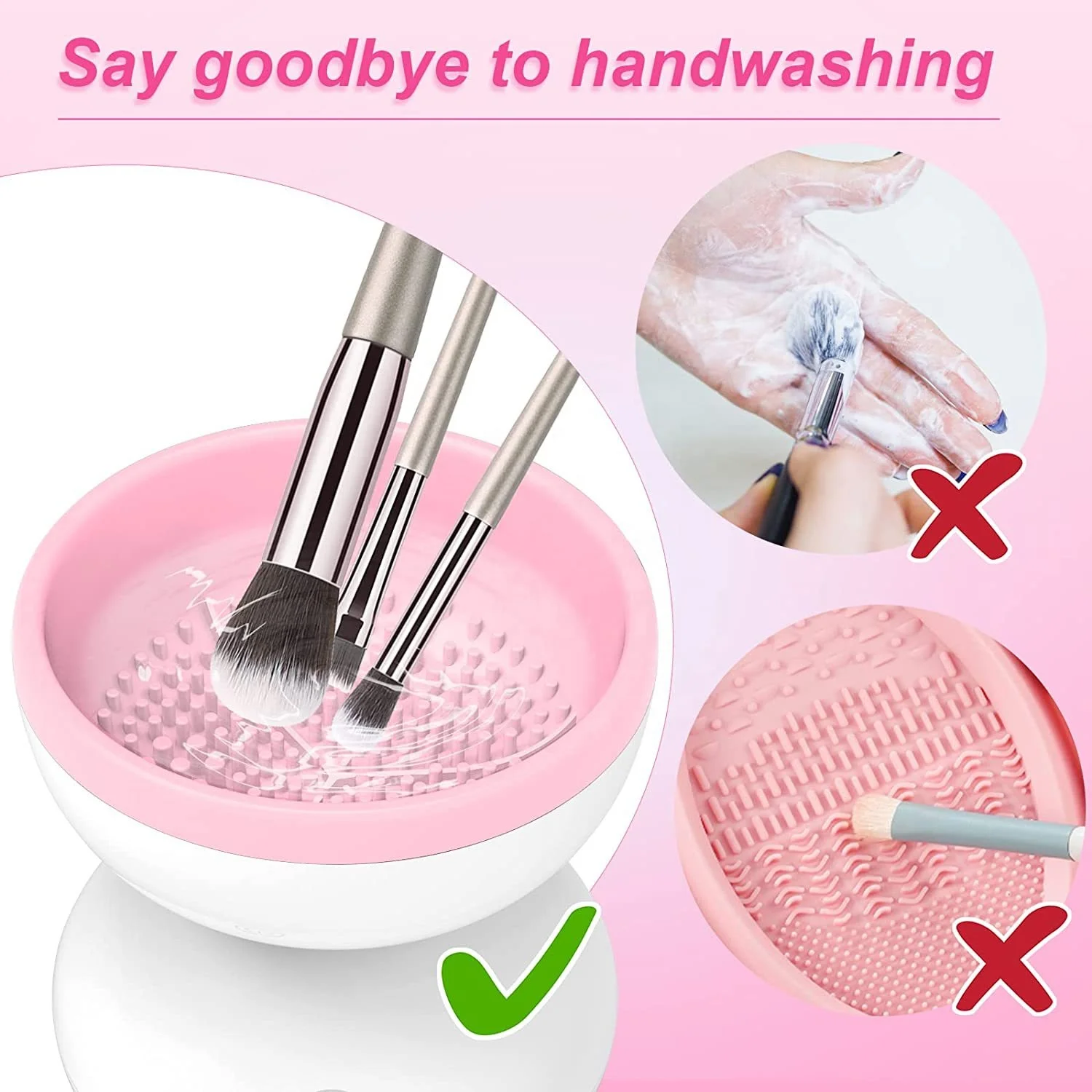 electric cosmetic brush cleaning tool automatic washer quick drying washer Makeup brush cleaner