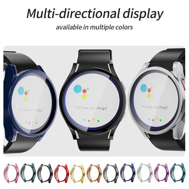 Case for Samsung Galaxy Watch 6 40mm 44mm PC Matte Protective Bumper Shell for Watch 6 Classic 43mm 47mm Protector Cover