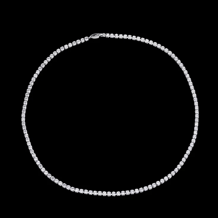 Bling Necklace Jewelry Hip Hop Iced Out Stainless Steel Men Tennis Diamond Necklace Tennis Chain