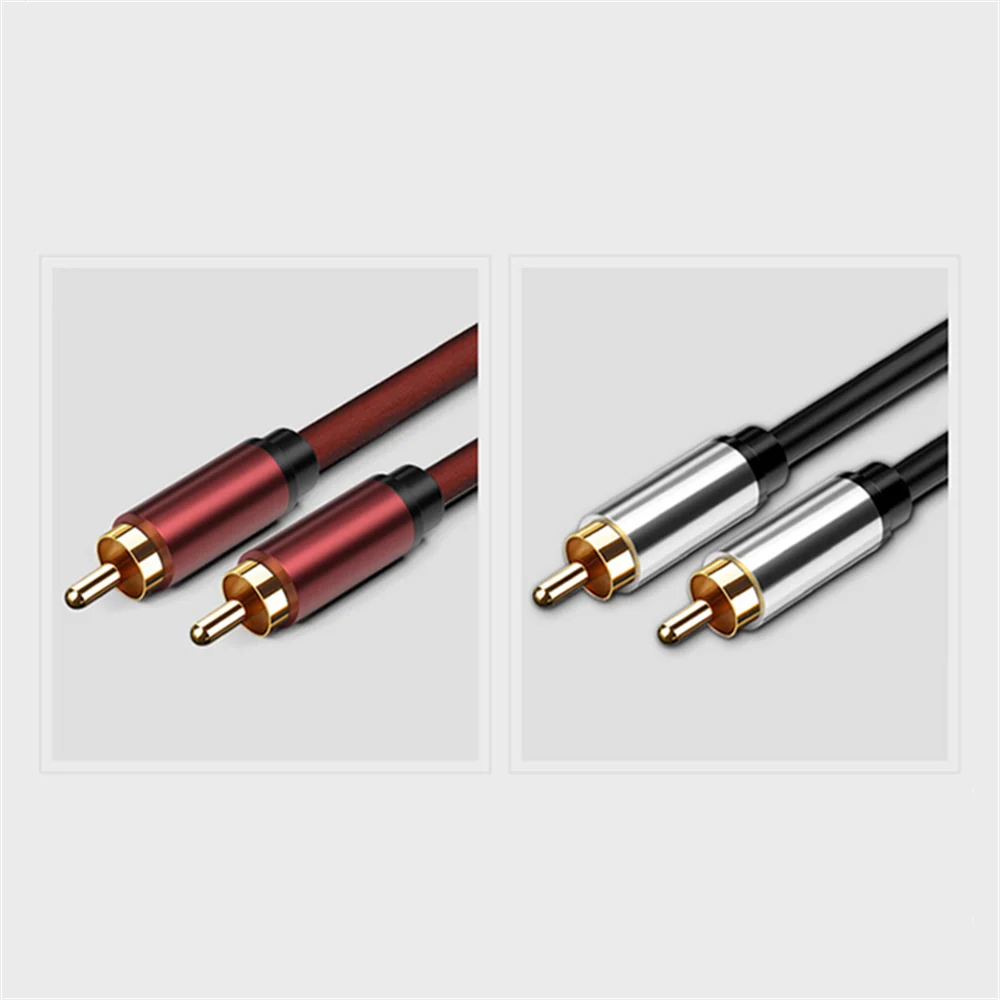 Audio Hifi Cable For Car Amplifier 6.0mm Rca Male Av Cable High Quality Manufacturer Gold Plated Rca Cable