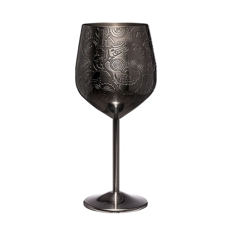 Premium Quality Stainless Steel Wine Glasses Set Metal Wine Glass