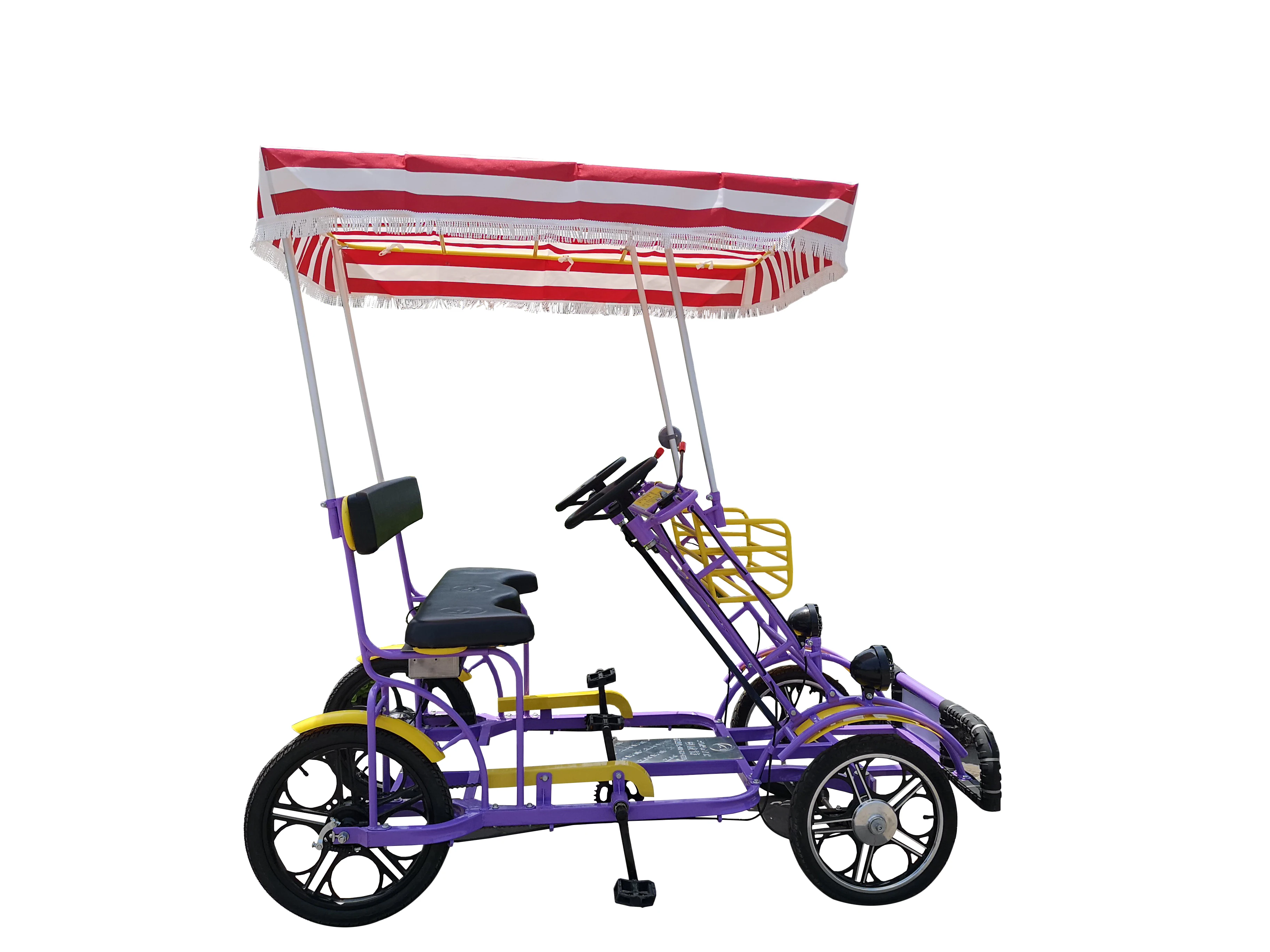 2020 New Design tandem Bicycle 4 Seater,quadricycle 4 Seats Bike with Hand Brake Control/Tourist Sightseeing Bike