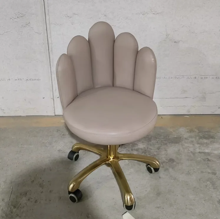 Creative Design Beauty Salon Five-Finger Barber Stool Chair Modern White Rotation Master Chair With Wheels For Barbershop