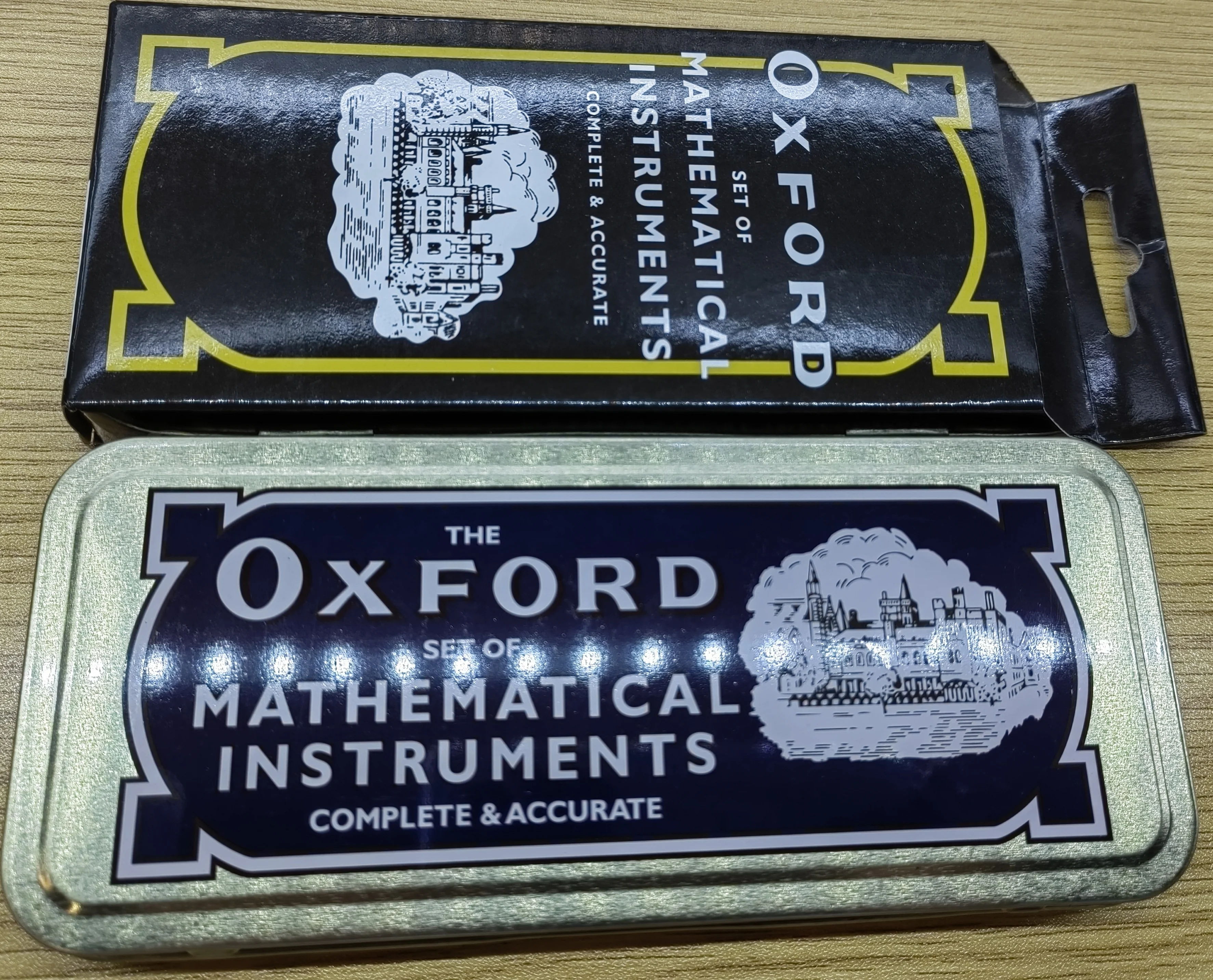 Ningbo made good quality kit stationary set mathematical set in tin box school office supplies back to school