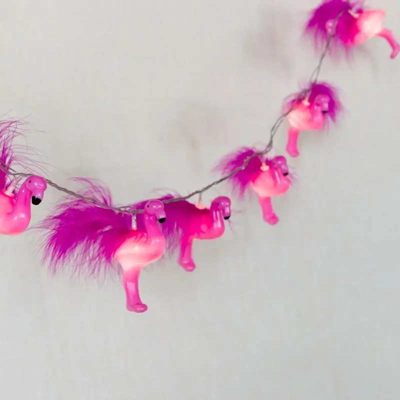 Evermore Outdoor Indoor Waterproof 10 Lights Flamingo Led Fairy Christmas String Lights