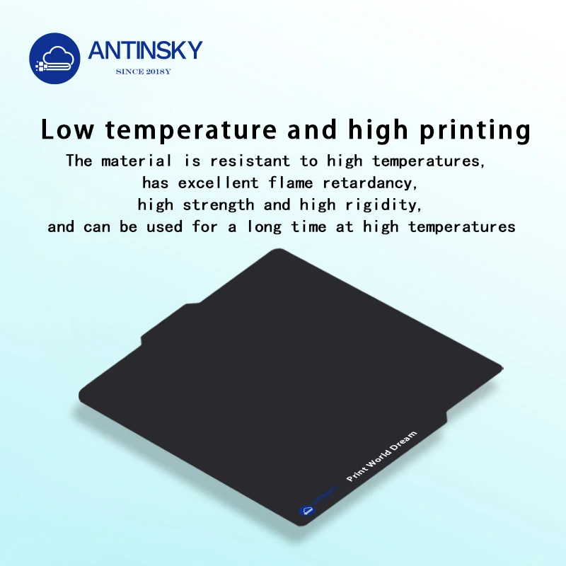 Antinsky For Bambu lab Cold Plate PEI 257*257mm/184*184mm Bed Texture Double Sided Spring Steel Low temperature For 3D Printer