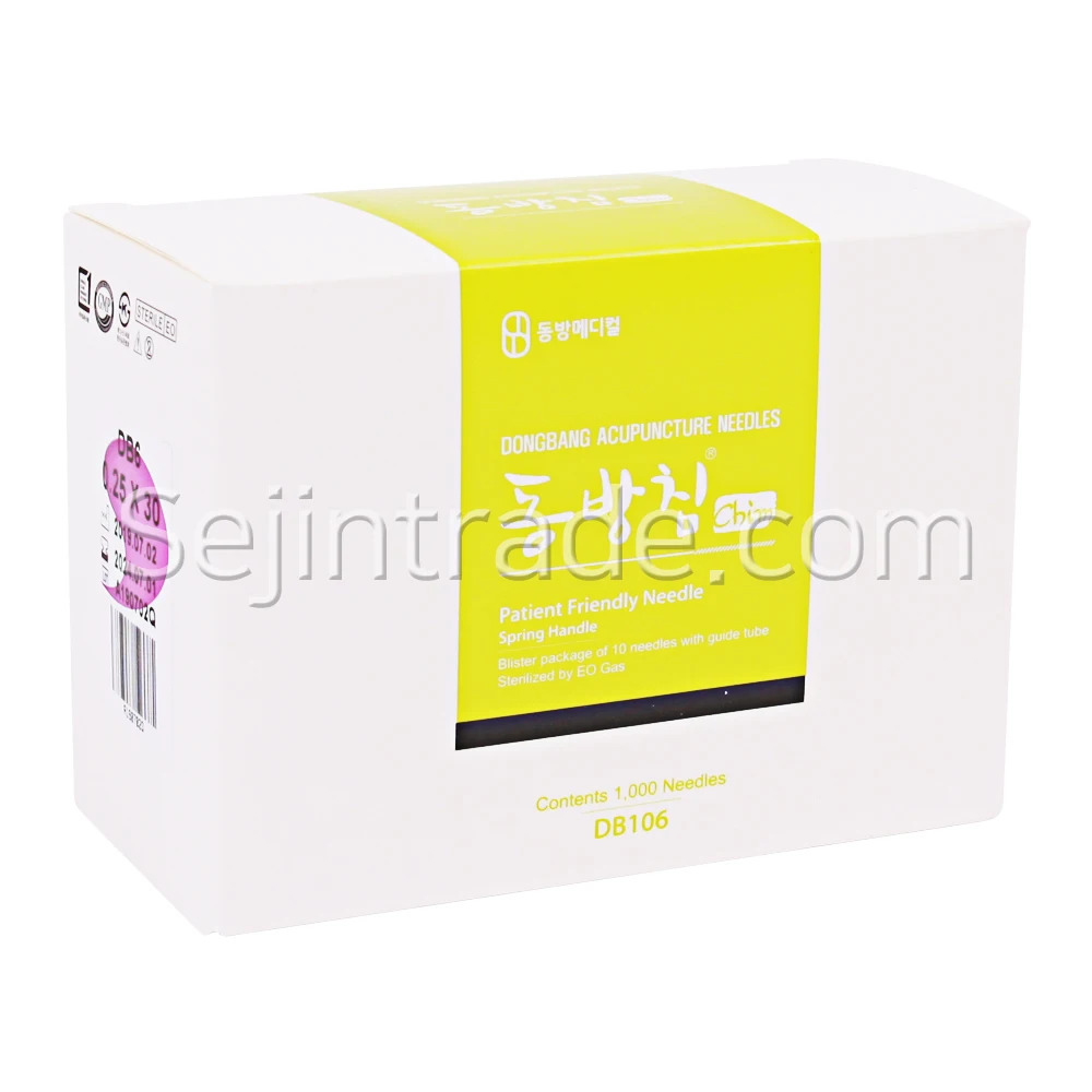 Disposable Sterile ACUPUNCTURE NEEDLE Blister Spring Type, Stainless Steel Acupuncture Dong Bang Needles  DB106A (1,000 PCS/BOX)