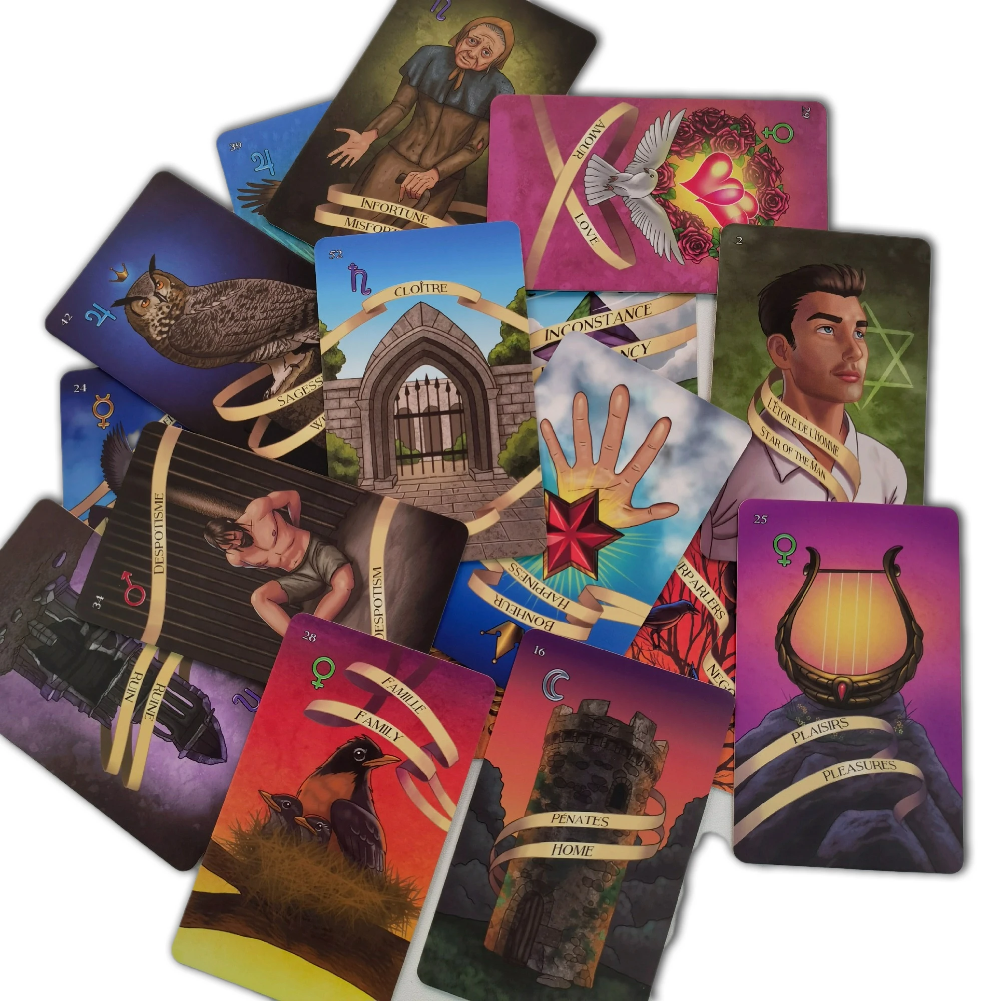 Tarot Designed Tarot Pattern Paper Card Playing Cards Oracle Manufacturer Wholesale Custom Tarot with Guidebook