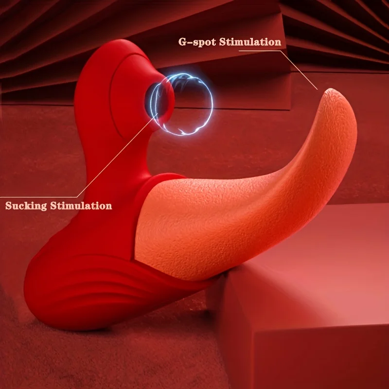 3 in 1 Lifelike Realistic Tongue Licking Vibrator G-spot Nipple Double Stimulator Sucking Vibrators Adult Sex Toys for Women