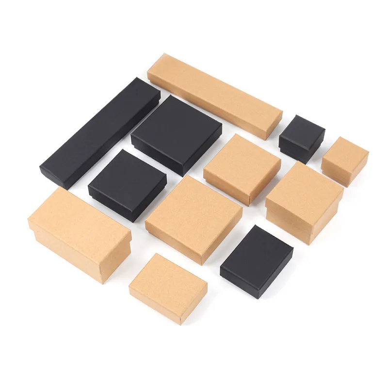 
Custom Logo Small Gift Cardboard Ring Bracelet Necklace Jewelry Packaging Box 