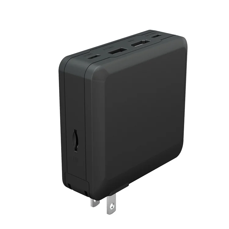 GaN quick charging multi port portable  chargers plug adapter power plug