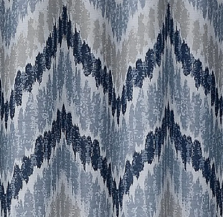 duplicated waves printed dimout curtain fabric polyester printed curtain fabric