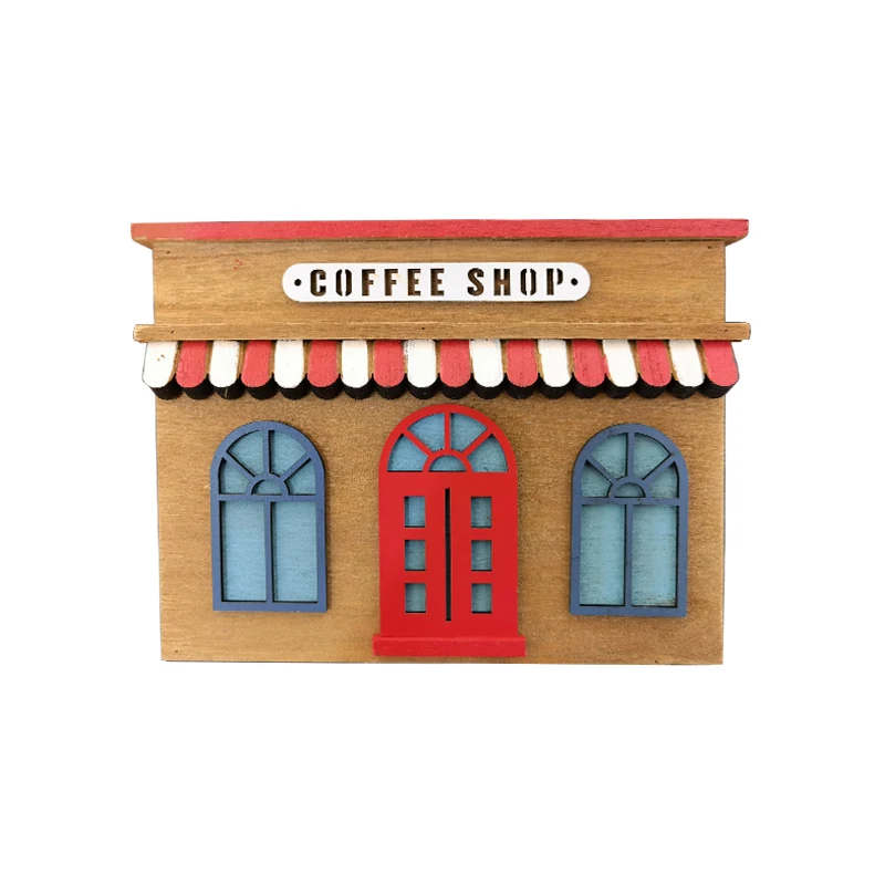 new design European style wooden  teaching aid home decoration ornament window display educational buildings learning toys