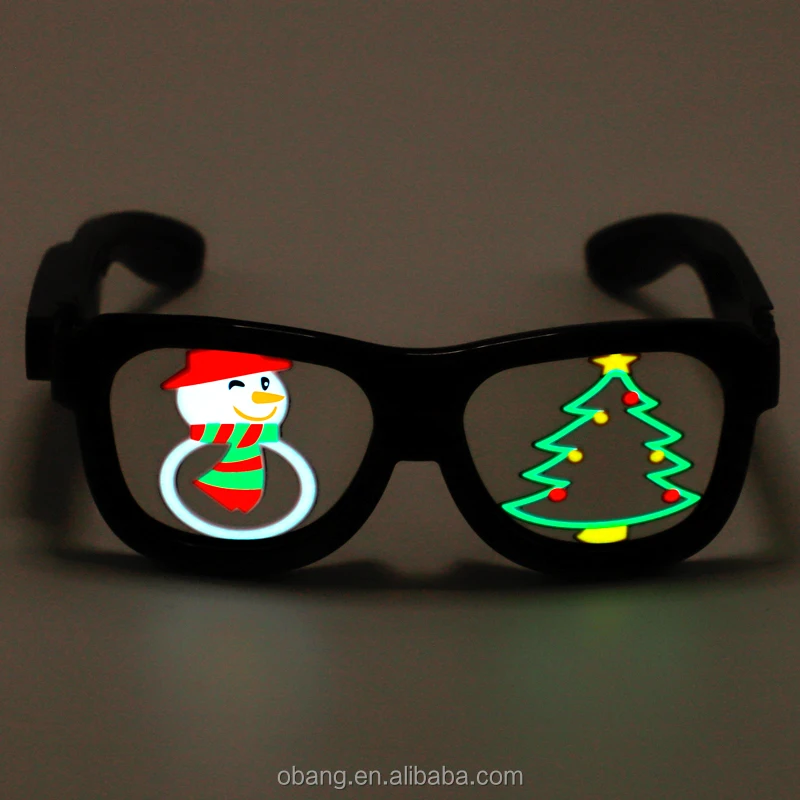 Led Sunglasses  Party  Festival  glowing glasses el holiday Supplies Luminous Glasses Factory direct sale