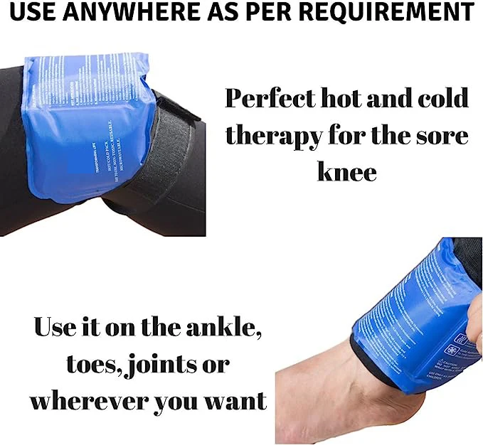 OEM Reusable Hot and Cold Therapy Gel Wrap Support Injury Recovery, Alleviate Joint and Muscle Pain