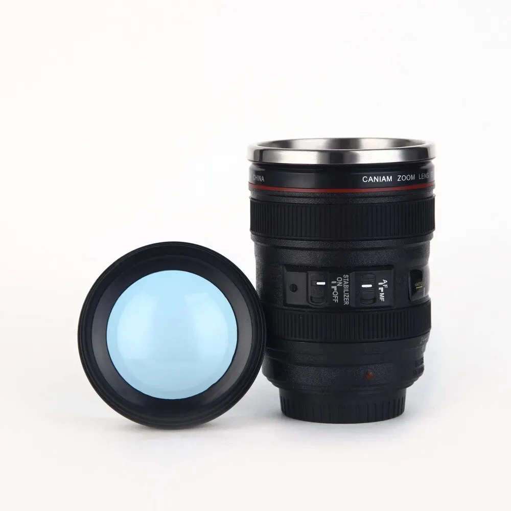 Slr Lens Cup Camera Lens Plastic Portable Cup With Lid Storage Cup 6th Generation Transparent Cover GIFT
