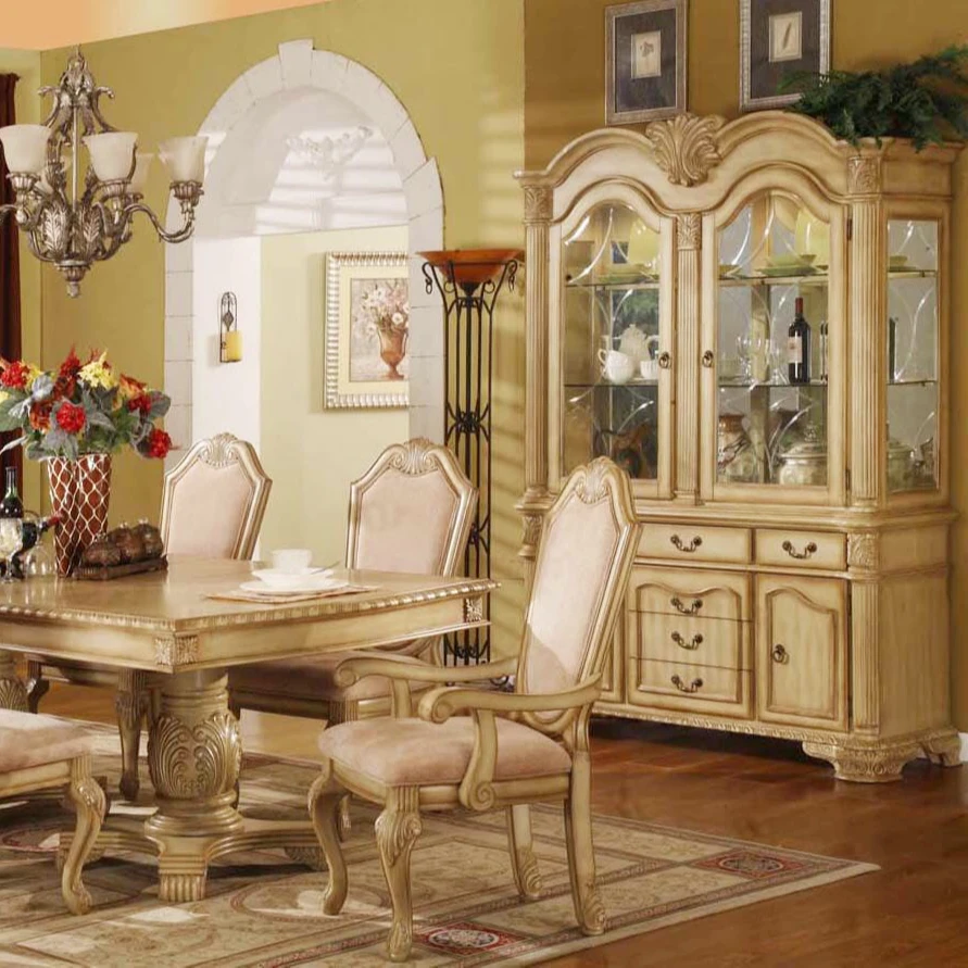 
Современная мебель для столовой FANGDING Factory, деревянный шкаф под заказ, античный белый сервант, деревянный шкаф для столовой 