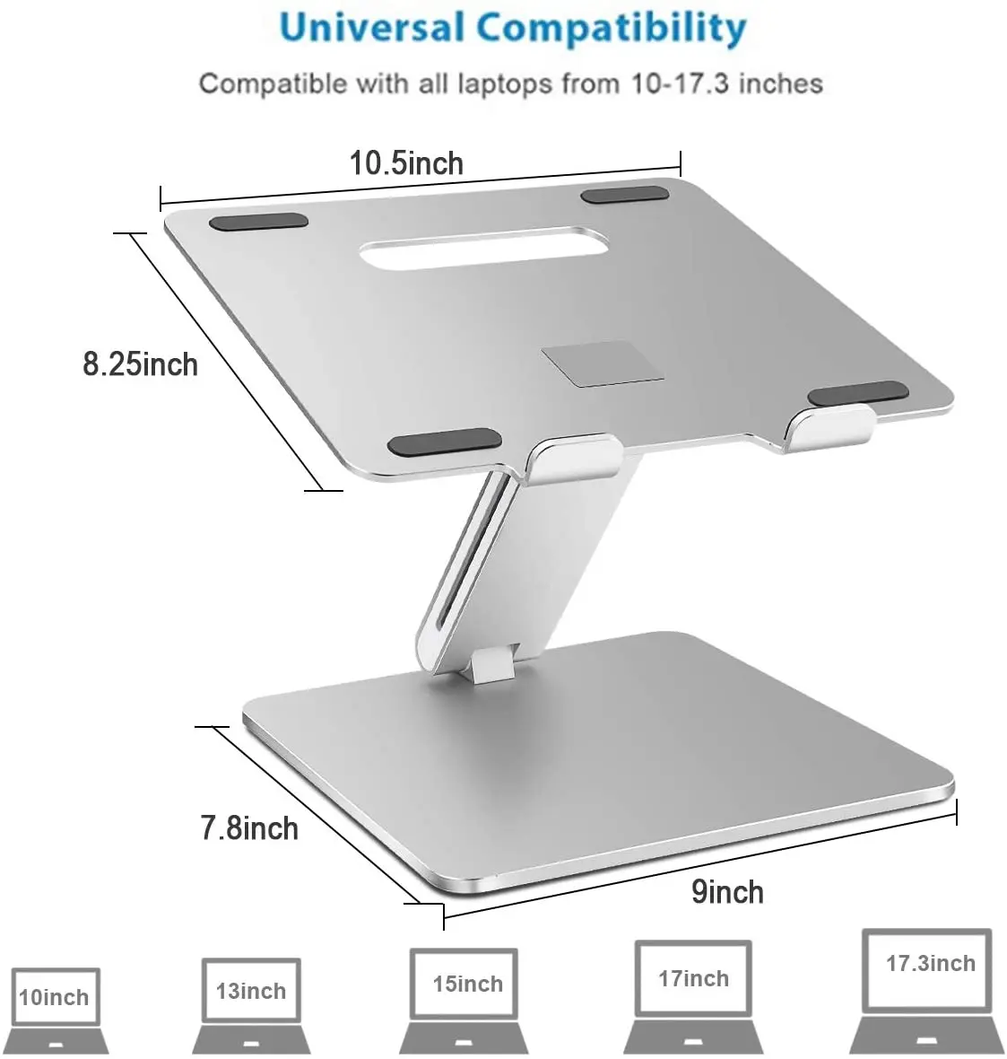 Ergonomic Adjustable Laptop Holder Laptop Riser Aluminum Notebook Computer Holder Stand Compatible with Alienware All Laptops