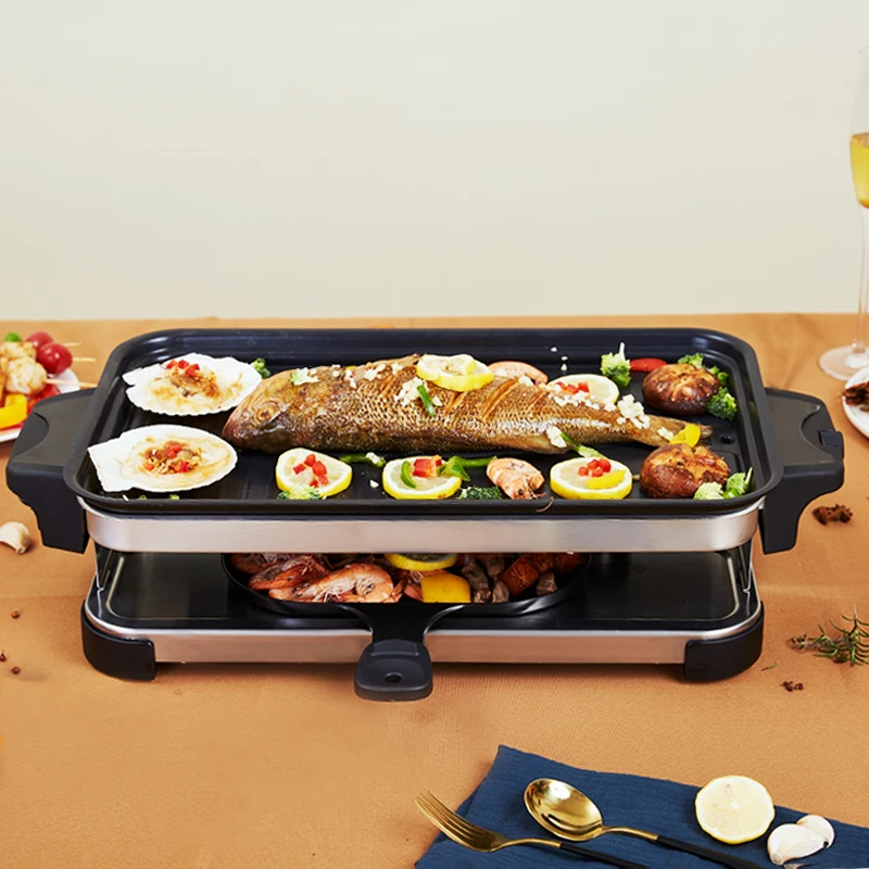 Golden supplier dismountable oil collector black multifunctional optional  accessory smokeless electric grill