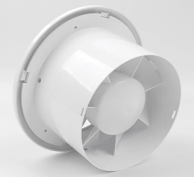 New Fashion Commercial Plastic Toilet Bathroom Round Suction Extractor Fan Wall Mount Duct Ventilation Exhaust Fan For Hotel