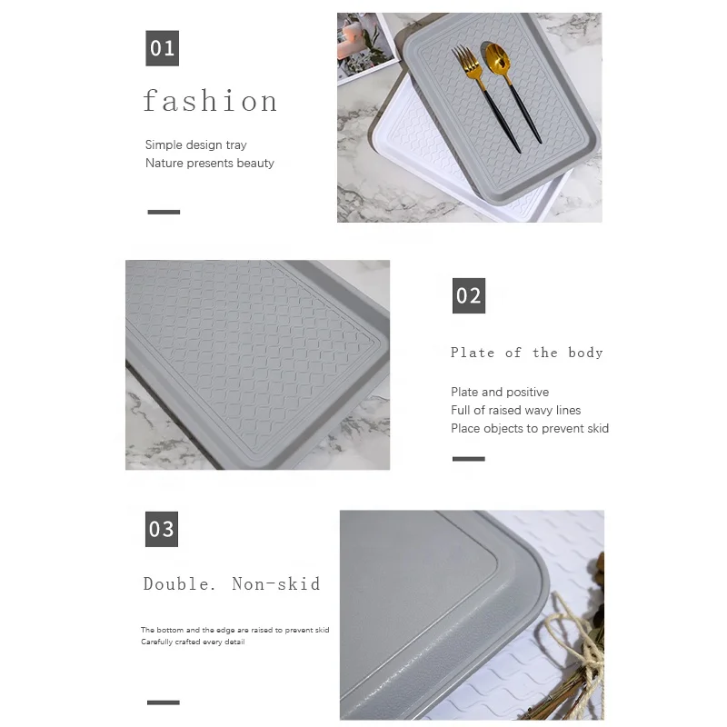 Экологичный открытый поднос для кофе, индивидуальный дизайн, пластиковый поднос для завтрака