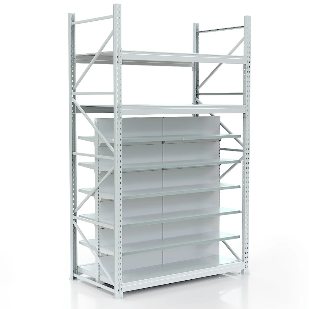 Heavy duty gondola shelving for big hardware store