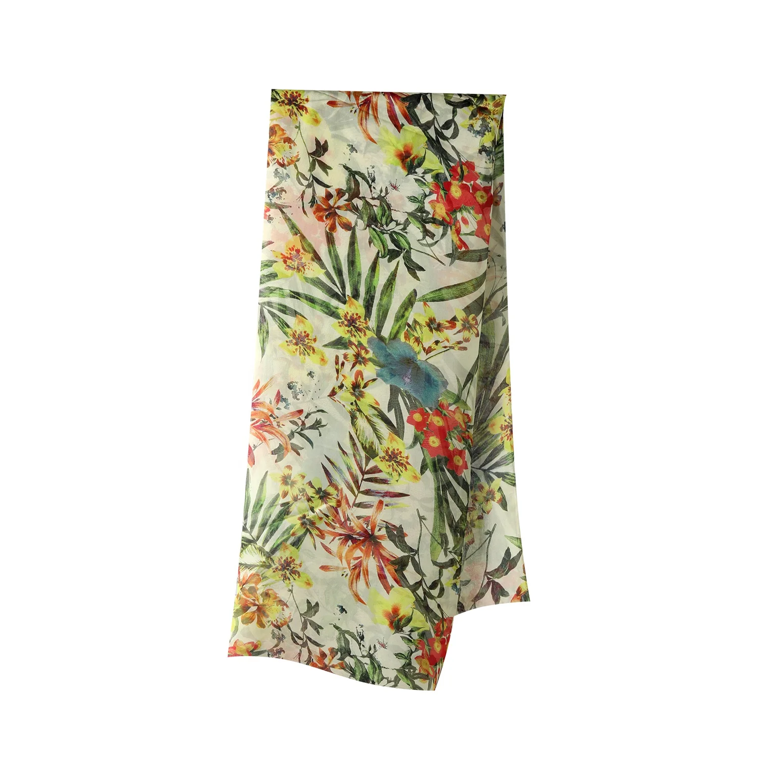 
100%pure mulberry silk chiffon fabric wholesale vintage silk digital printed women dress wedding 