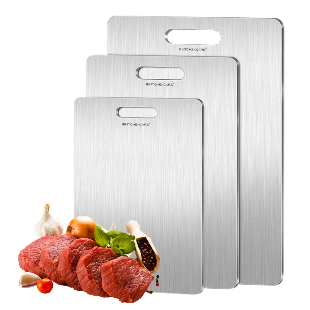 KITCHENCARE Titanium Cutting Boards Stainless Steel Chopping Blocks for Kitchen