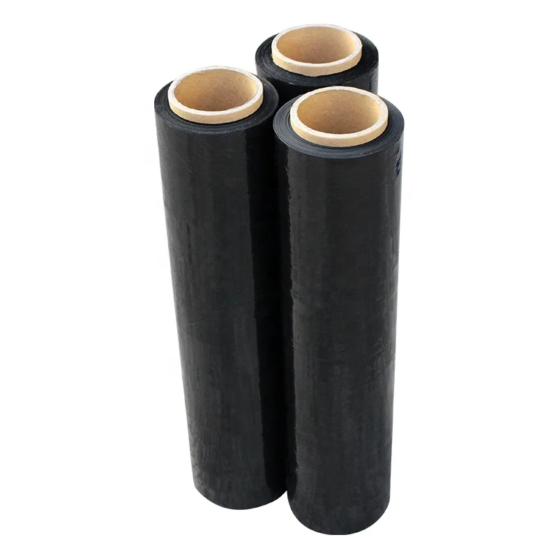 
Fresh Material 500mm Pallet Wrapping Film Production 23 Micron Pallet Black Stretch Film For Hand Use 