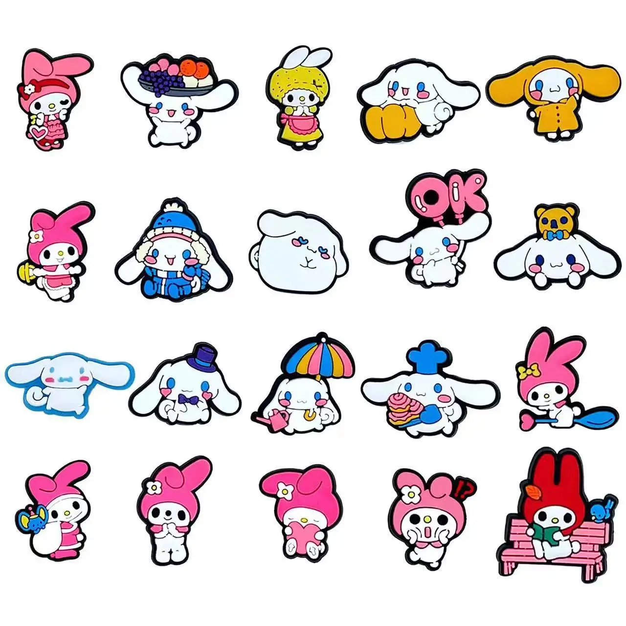 100 Pieces Of Girl Random Shoe Accessories Cartoon Cute Pvc Shoe Accessories Cute Pink Charming Shoe Accessories Wholesale